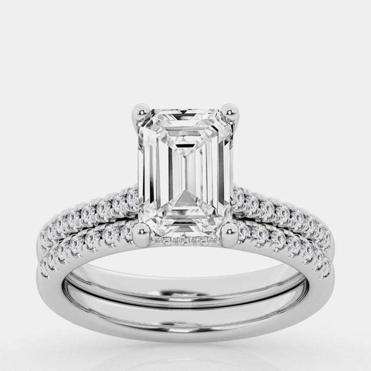 Pre Owned 2.5ct 14k White Gold Lab Grown Diamond Bridal Set