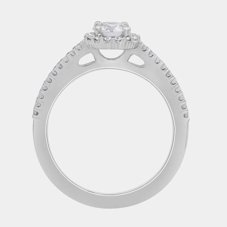 Pre Owned 1.01ct 14k White Gold Lab Grown Diamond Engagement Ring
