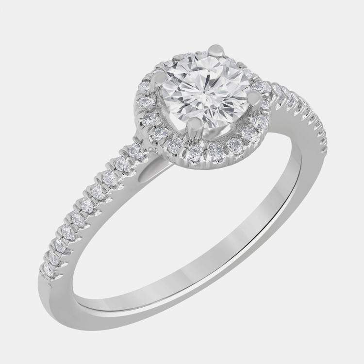 Pre Owned 1.01ct 14k White Gold Lab Grown Diamond Engagement Ring