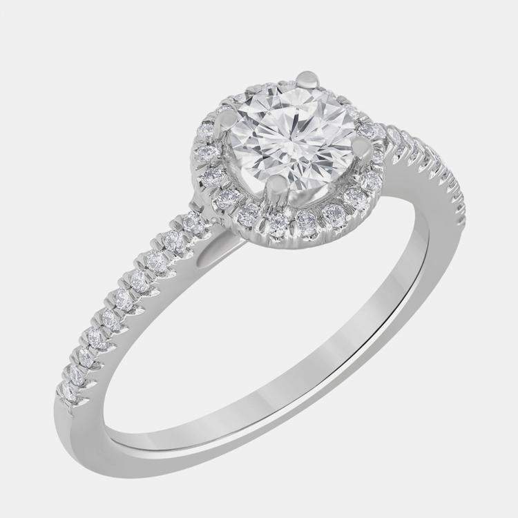 Pre Owned 1.01ct 14k White Gold Lab Grown Diamond Engagement Ring US 7