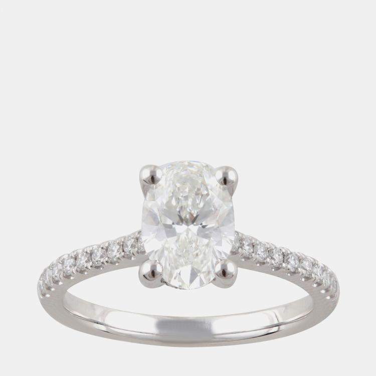 Pre Owned 1.45ct 14k White Gold Lab Grown Diamond Engagement Ring