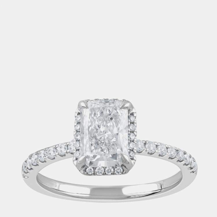 Pre Owned 1.45ct 14k White Gold Lab Grown Diamond Engagement Ring