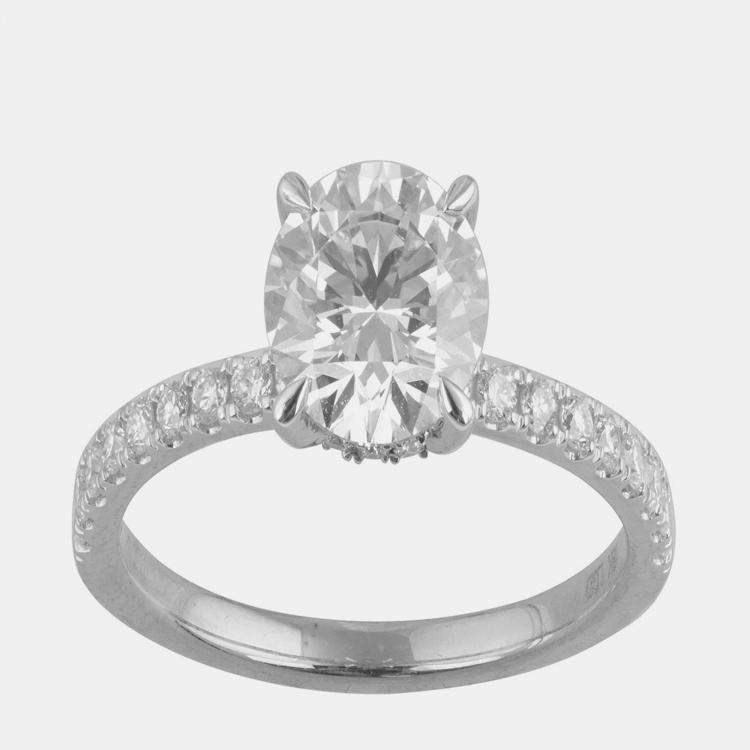 Pre Owned 1.7ct 14k White Gold Lab Grown Diamond Engagement Ring