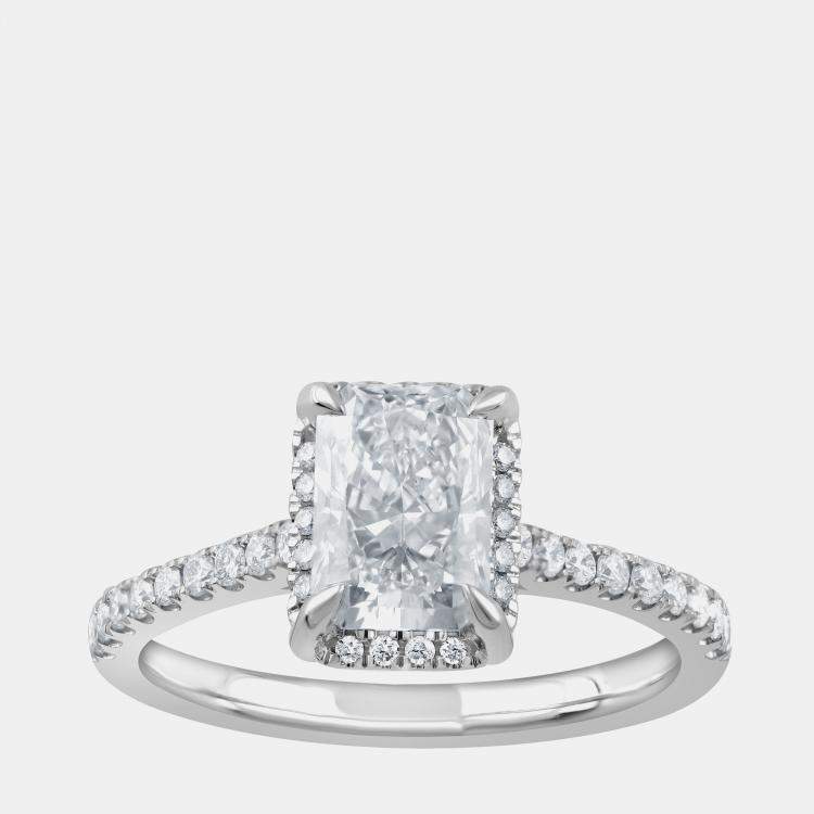 Pre Owned 1.7ct 14k White Gold Lab Grown Diamond Engagement Ring