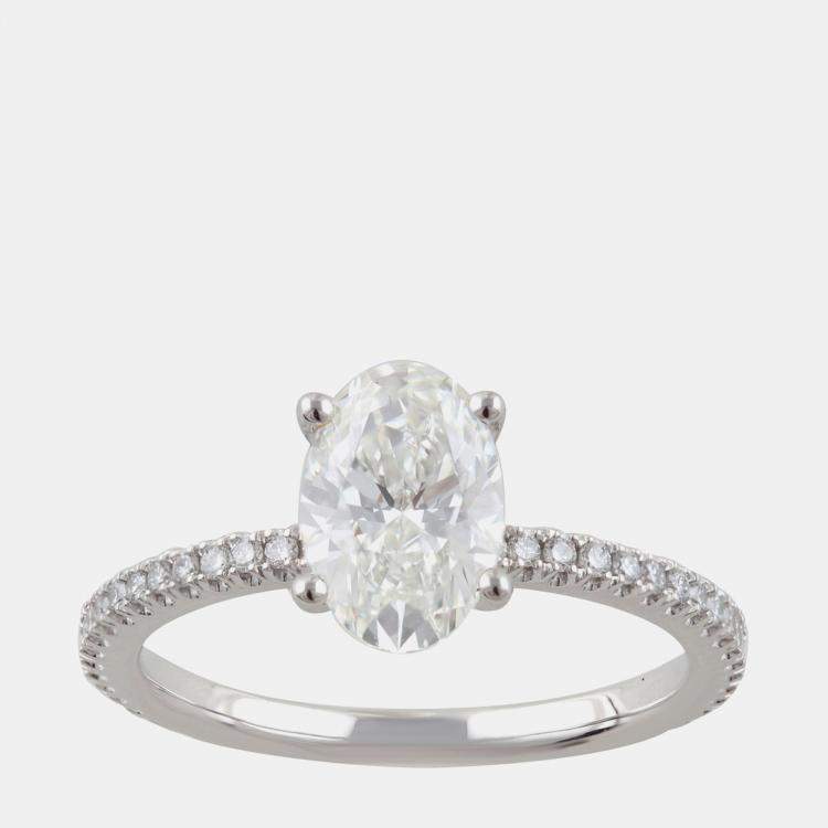 Pre Owned 1.7ct 14k White Gold Lab Grown Diamond Engagement Ring