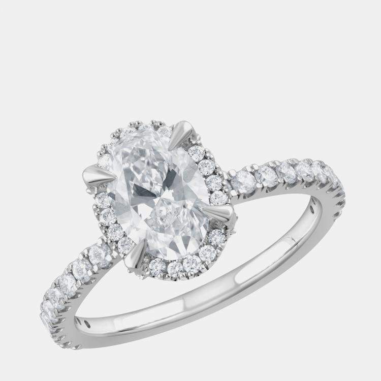 Pre Owned 1.7ct 14k White Gold Lab Grown Diamond Engagement Ring