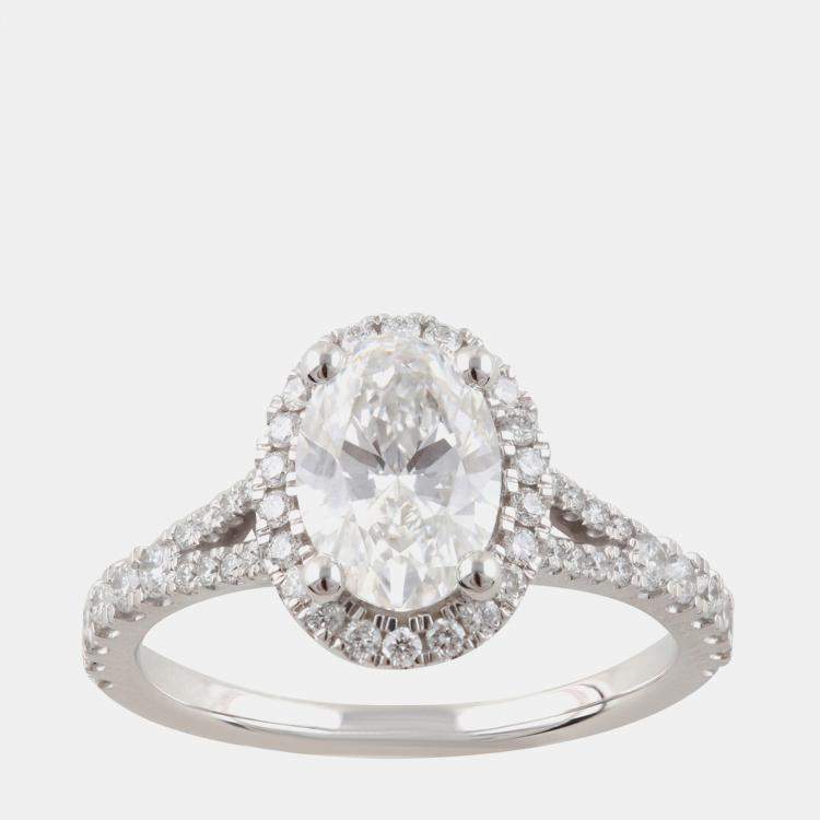 Pre Owned 1.95ct 14k White Gold Lab Grown Diamond Engagement Ring