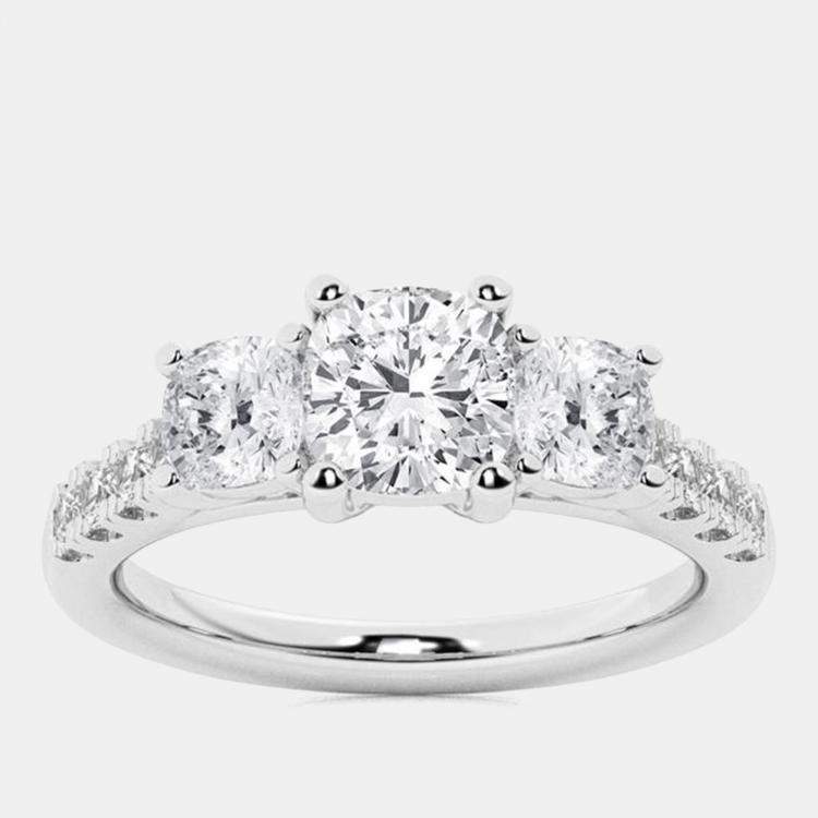 Pre Owned 2ct 14k White Gold Lab Grown Diamond Engagement Ring