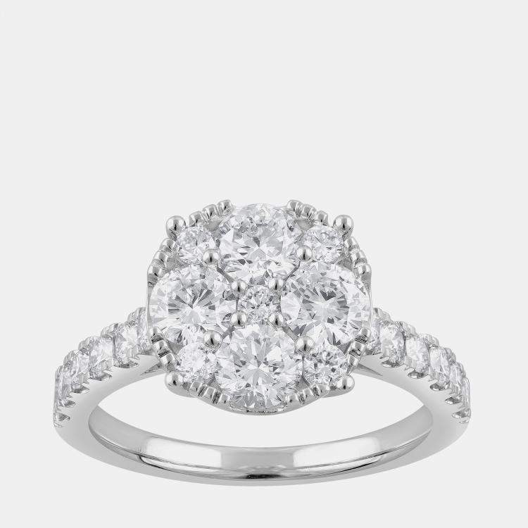 Pre Owned 2.01ct 14k White Gold Lab Grown Diamond Engagement Ring