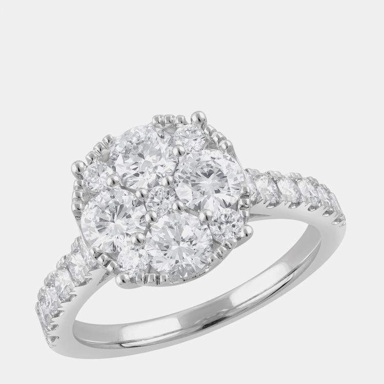 Pre Owned 2.01ct 14k White Gold Lab Grown Diamond Engagement Ring