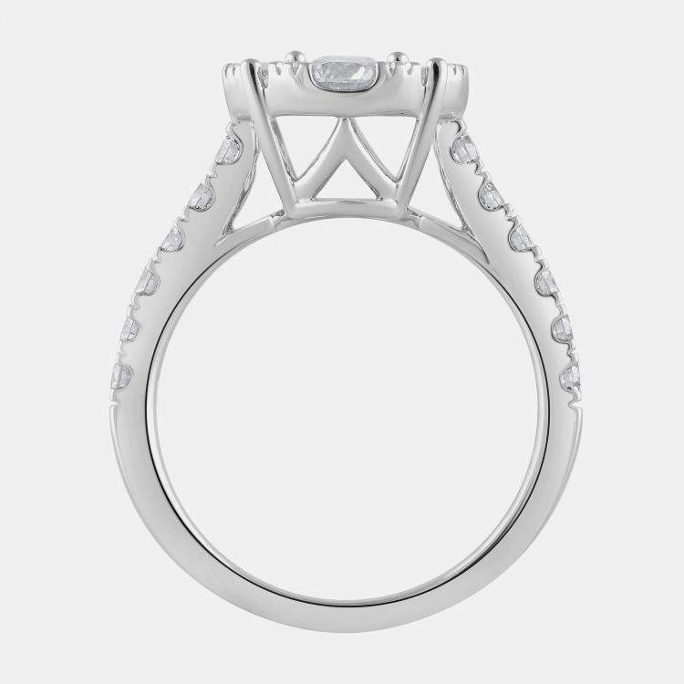 Pre Owned 2.01ct 14k White Gold Lab Grown Diamond Engagement Ring
