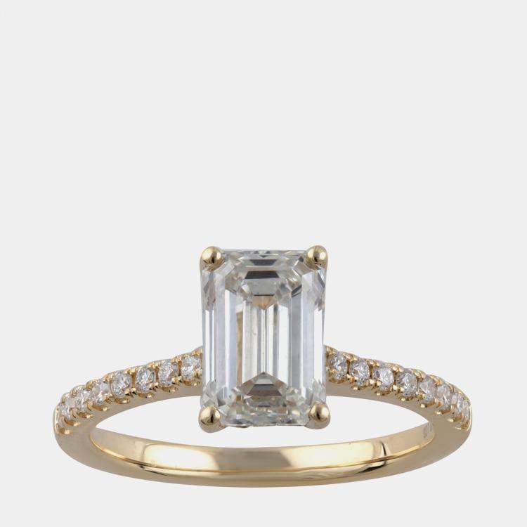 Pre Owned 2.23ct 14k Yellow Gold Lab Grown Diamond Engagement Ring