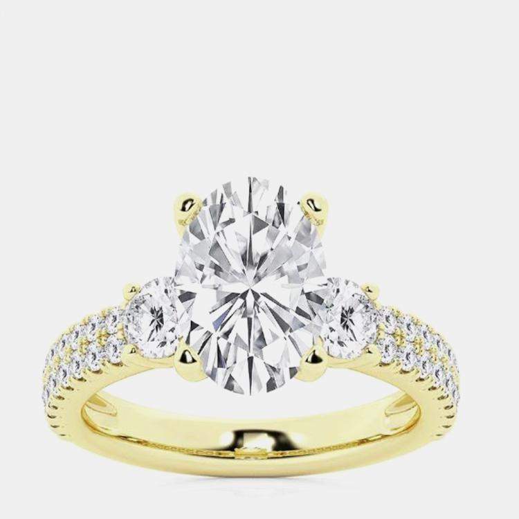 Pre Owned 2.23ct 14k Yellow Gold Lab Grown Diamond Engagement Ring