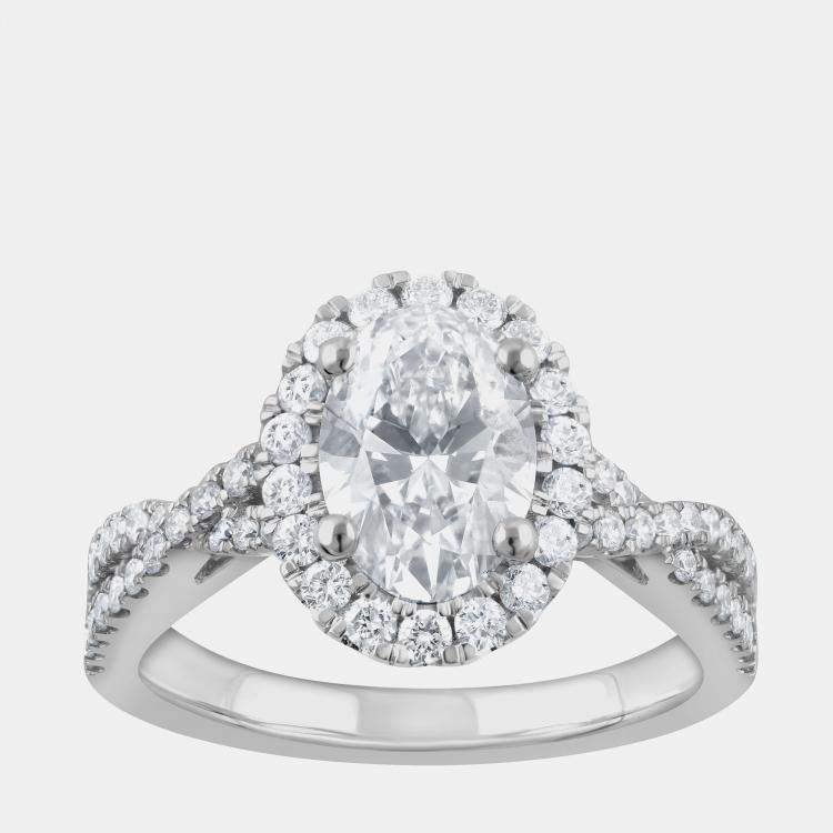 Pre Owned 2.23ct 14k White Gold Lab Grown Diamond Engagement Ring