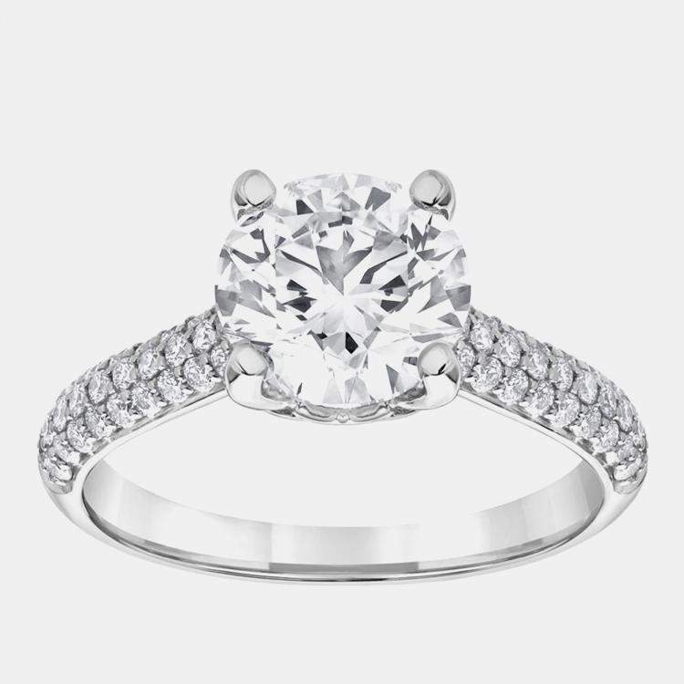 مملوكة مسبقًا 3 cts 14k White Gold Lab Grown Diamond Engagement Ring US 7