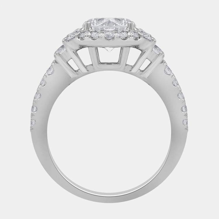 Pre Owned 3.02ct 14k White Gold Lab Grown Diamond Engagement Ring