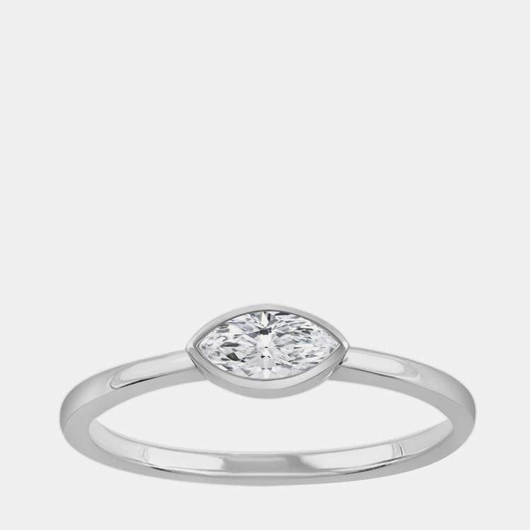 Pre Owned 0.25ct 14k White Gold Lab Grown Diamond Solitaire Ring