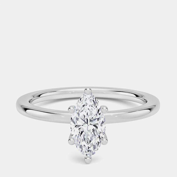 Pre Owned 0.7ct 14k White Gold Lab Grown Diamond Solitaire Ring