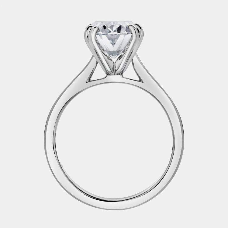 Pre Owned 3ct 14k White Gold Lab Grown Diamond Solitaire Ring