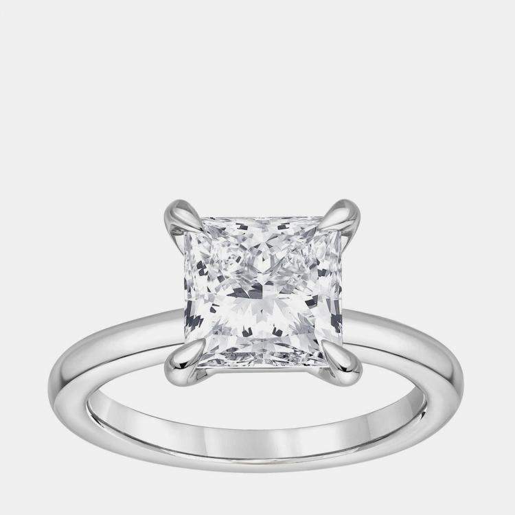Pre Owned 3ct 14k White Gold Lab Grown Diamond Solitaire Ring