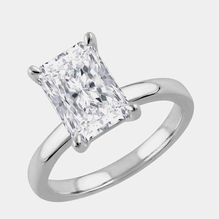 Pre Owned 3ct 14k White Gold Lab Grown Diamond Solitaire Ring