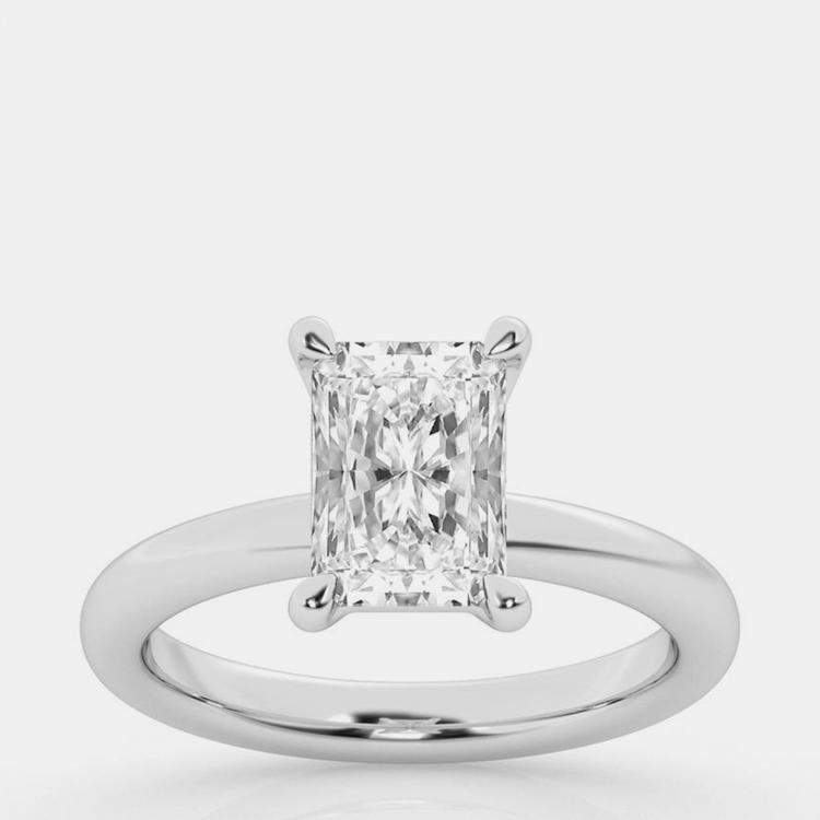 Pre Owned 3ct 14k White Gold Lab Grown Diamond Solitaire Ring