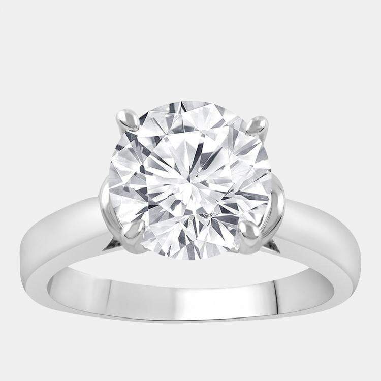 Pre Owned 3ct 14k White Gold Lab Grown Diamond Solitaire Ring