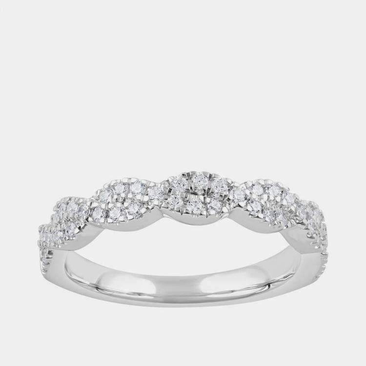 Pre Owned 0.4ct 14k White Gold Lab Grown Diamond Band