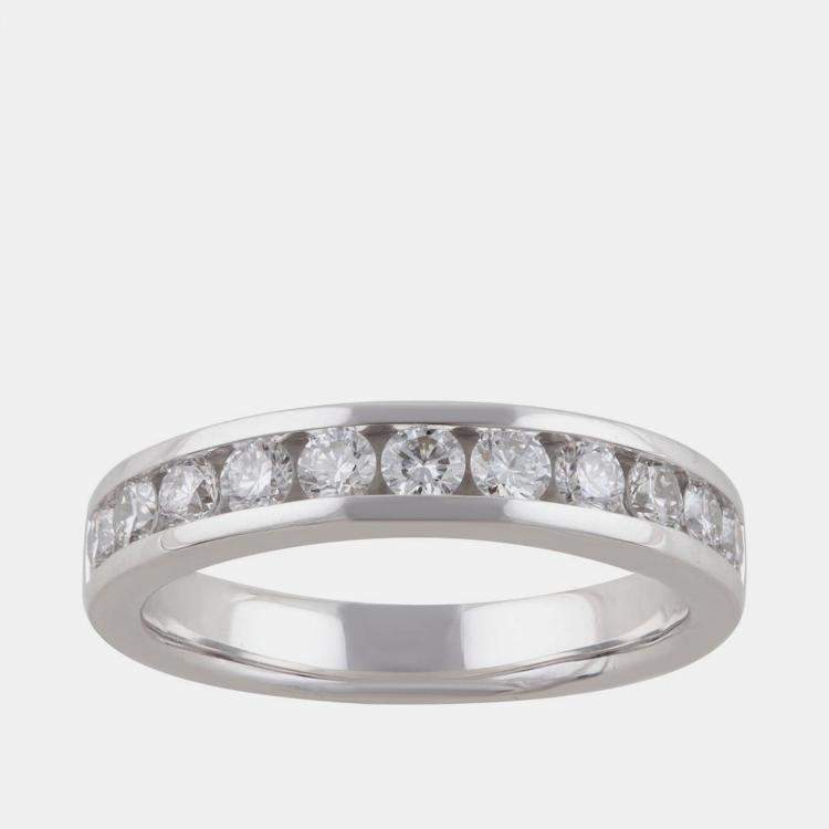 Pre Owned 0.75ct 14k White Gold Lab Grown Diamond Band