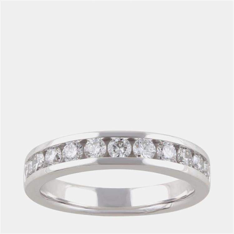 Pre Owned 0.75ct 14k White Gold Lab Grown Diamond Band