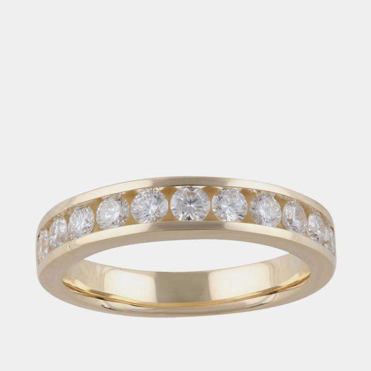 Pre Owned 0.75ct 14k Yellow Gold Lab Grown Diamond Band