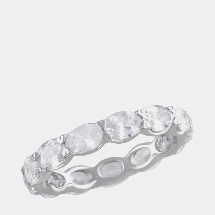 Pre Owned 3.91ct 14k White Gold Lab Grown Diamond Eternity Band