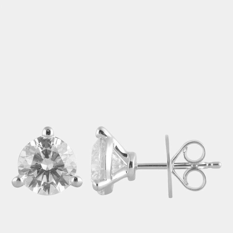 Pre Owned 1.23ct 14k White Gold Lab Grown Diamond Martini Stud Earring