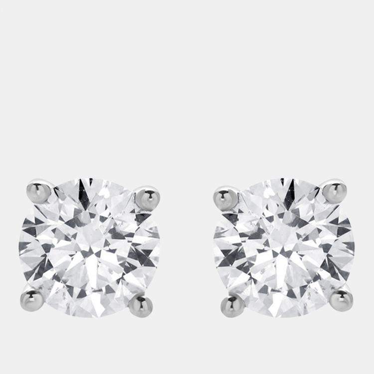 Pre Owned 1.5ct 14k White Gold Lab Grown Diamond Basic Stud Earring