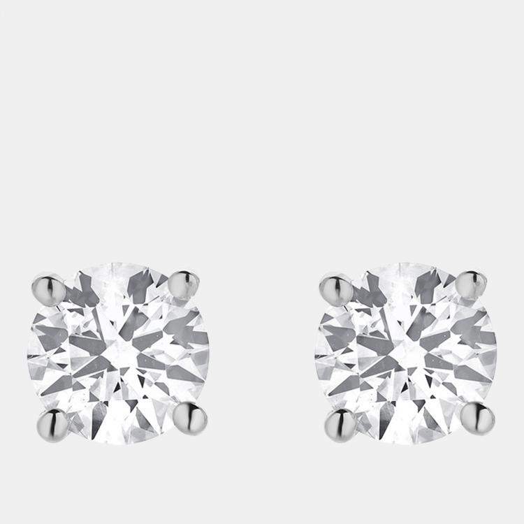 Pre Owned 1.95ct 14k White Gold Lab Grown Diamond Basic Stud Earring
