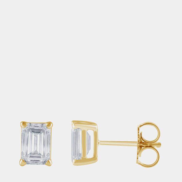 Pre Owned 2ct 14k White Gold Lab Grown Diamond Basic Stud Earring