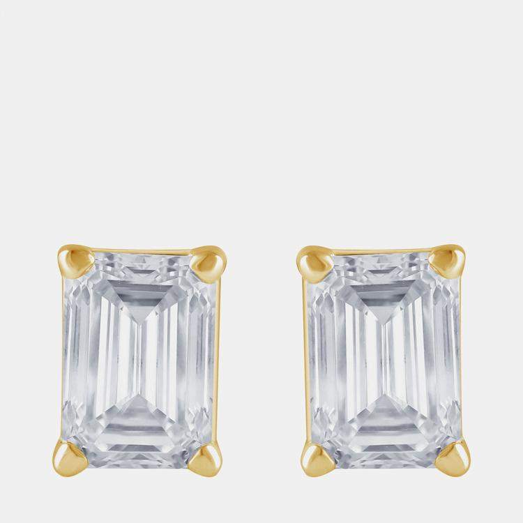 Pre Owned 2ct 14k White Gold Lab Grown Diamond Basic Stud Earring