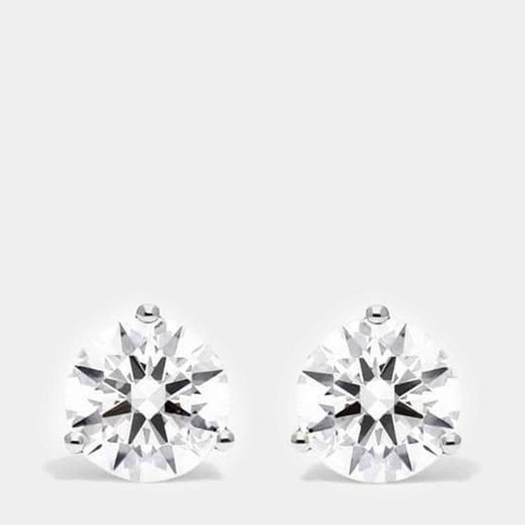 Pre Owned 2ct 14k White Gold Lab Grown Diamond Martini Stud Earring