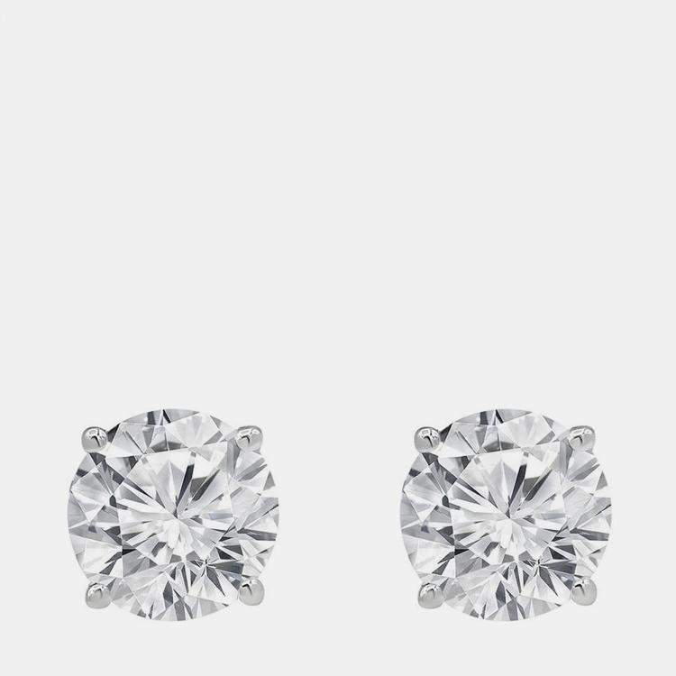 Pre Owned 5ct 14k White Gold Lab Grown Diamond Basic Stud Earring