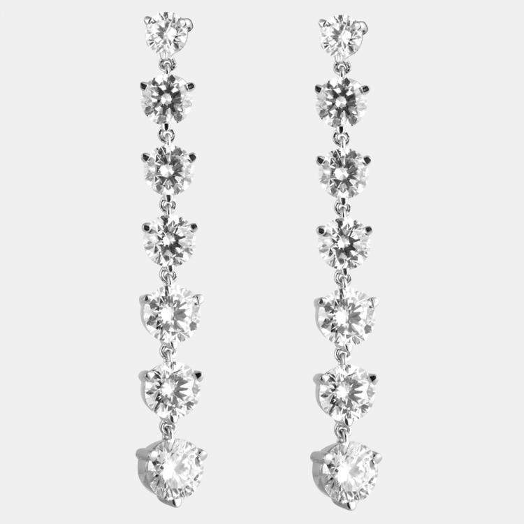 Pre Owned 5.95ct 14k White Gold Lab Grown Diamond Fashion Earring