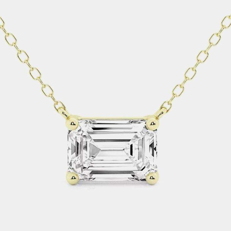 Pre Owned 0.58ct 14k Yellow Gold Lab Grown Diamond Solitaire Pendant