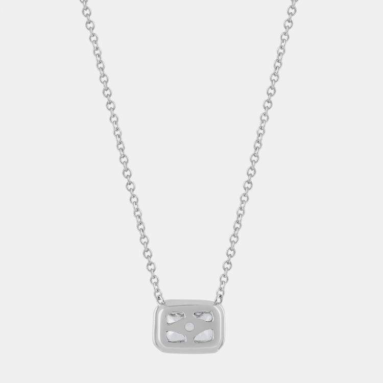 Pre Owned 0.5ct 14k White Gold Lab Grown Diamond Solitaire Pendant