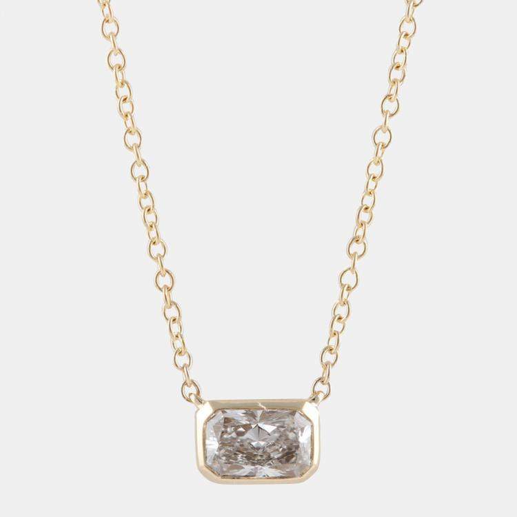 Pre Owned 0.45ct 14k Yellow Gold Lab Grown Diamond Solitaire Pendant