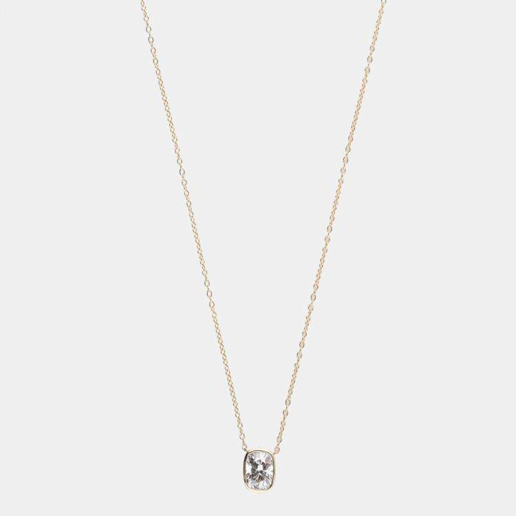 Pre Owned 1.17ct 14k Yellow Gold Lab Grown Diamond Solitaire Pendant