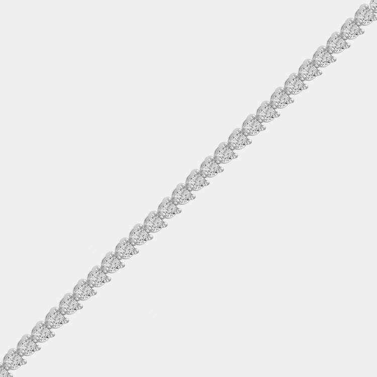 Pre Owned 5ct 14k White Gold Lab Grown Diamond Tennis Bracelet