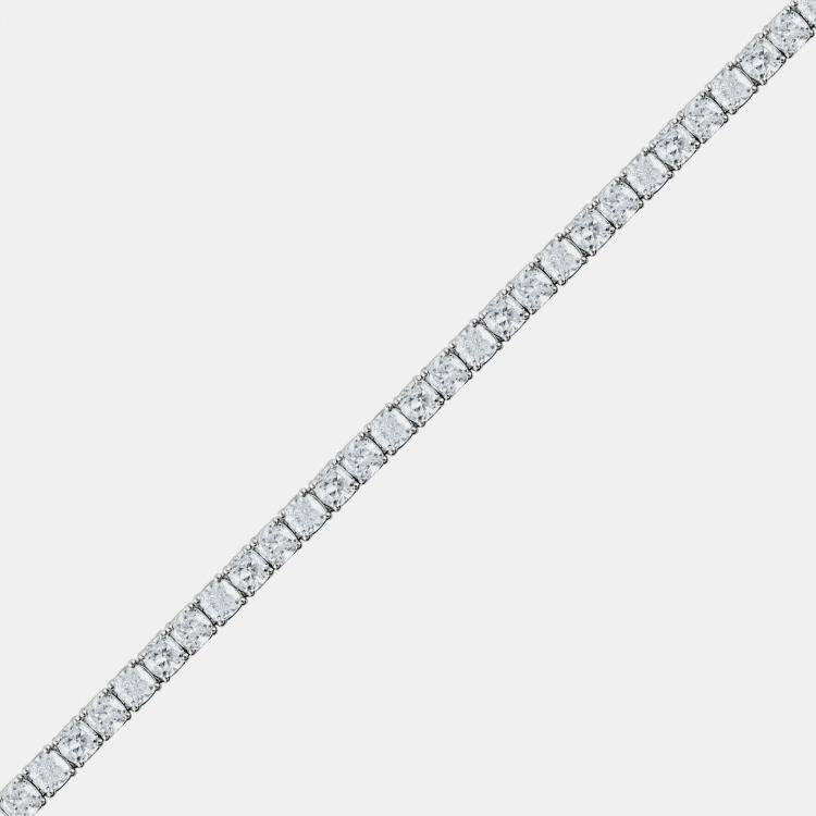 Pre Owned 9.5ct 14k White Gold Lab Grown Diamond Tennis Bracelet