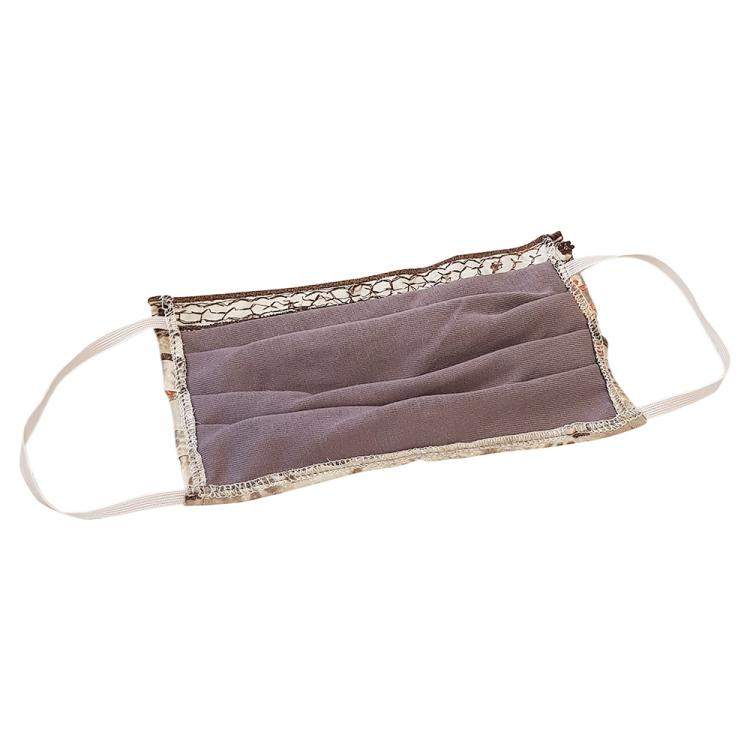 Pre Owned Non-Medical Handmade Floral Embroidered Printed Satin and Cotton Face Mask - Pack Of 5 (Available for UAE Customers Only) 