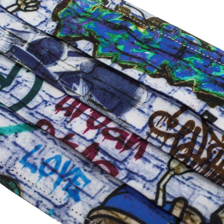 Pre Owned Collars & Cuffs Non-Medical Handmade Graffiti Face Mask (Available for UAE Customers Only)