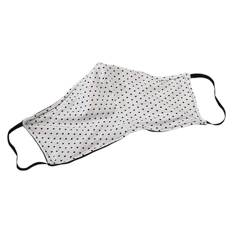 Pre Owned Non-Medical Handmade White Polka Dots Printed Cotton Face Mask - Pack of 5 (Available for UAE Customers Only)