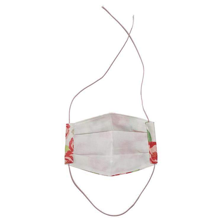 Pre Owned Non-Medical Handmade Beige Floral Printed Cotton Face Mask - Pack Of 2 (Available for UAE Customers Only)